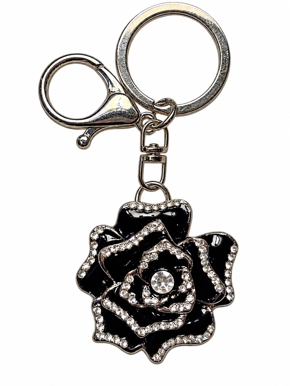 Black Rose Keychain - Women Accessories